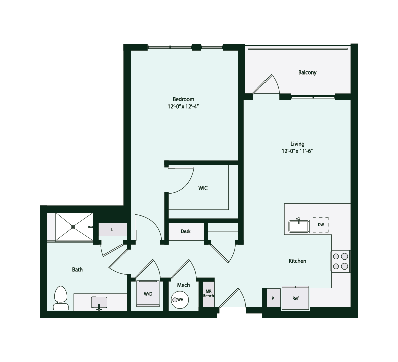 Floor plan layout diagram for A2-3